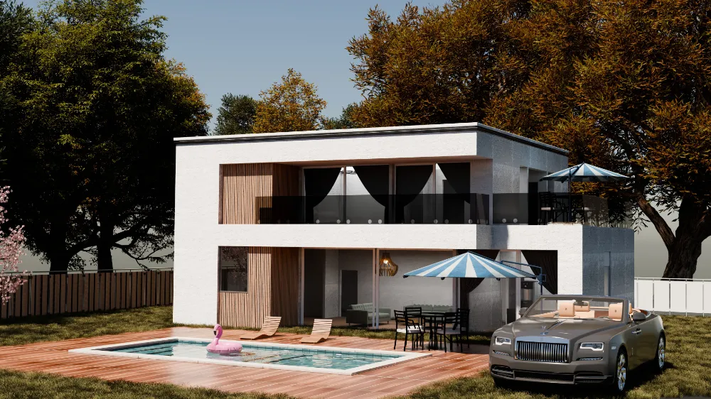 maison luxe pur site web Photo 3D pour architecte ou agent immobilier